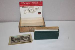 lot 26 image: Vintage Stereoview Card Collection with HYE-TEST Box