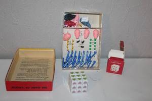 lot 37 image: Vintage Cootie Board Game with Original Parts and Bakelite Dice
