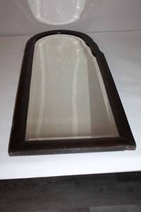 lot 53 image: Vintage Arched Wall Mirror with Wood Frame 32 Inch