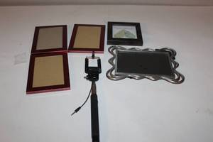 lot 77 image: Assorted Picture Frames and Selfie Stick Lot