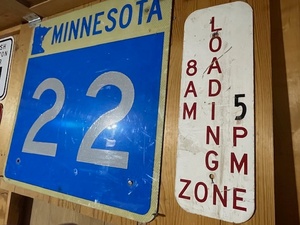 lot 130 image: Minnesota Highway 22 Road Sign and Loading Zone Street Sign Set