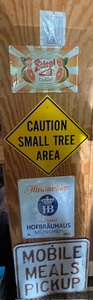 lot 145 image: Collection of 5 Decorative Metal Signs Including German and Vintage Style