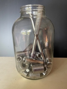 lot 152 image: Socket Wrench Set with Ratchet and Extensions in Glass Jar