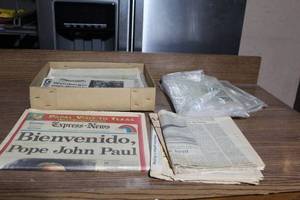 lot 183 image: Collection of Vintage Newspapers from 1980s Including Pope John Paul II Visit