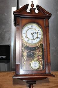 lot 187 image: Delta 31-Day Wall Clock with Wooden Case