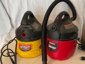 lot 41 image: 2 WetDry Shop Vacuums - Craftsman Clean n Carry & Stinger with Accessories