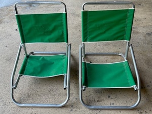 lot 42 image: Pair of Vintage 7UP Folding Canvas Chairs