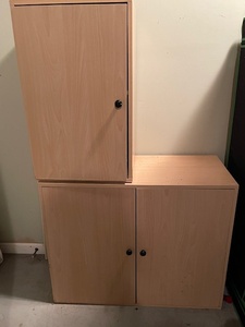 lot 52 image: Wood Laminate Storage Cabinet with Adjustable Shelves