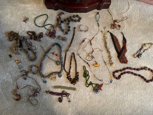 lot 93 image: Collection of Beaded and Handmade Costume Jewelry Necklaces and Bracelets