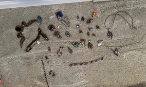 lot 94 image: Collection of Colorful Costume Jewelry Necklaces, Bracelets, and Rings