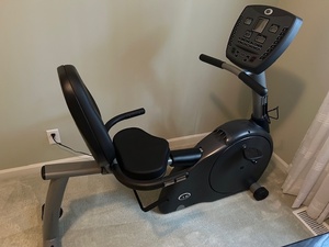 lot 117 image: Horizon Fitness Recumbent Exercise Bike with Digital Console
