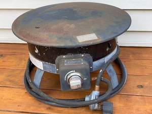 lot A-136 image: Outland Firebowl Propane Gas Fire Pit with Rock Set and Lid