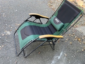 lot 138 image: Guide Series Zero Gravity Lounger Chair with Wood Armrests