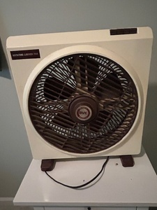 lot 143 image: Vintage Box Fan with Rotating Louver and Stand
