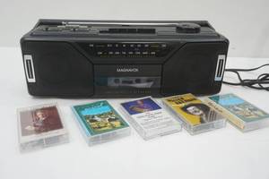 lot 67 image: Magnavox Stereo Radio Cassette Recorder and Tapes