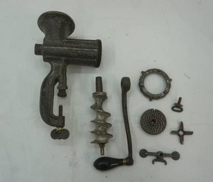 lot 79 image: Antique Enterprise Food Chopper and Accessories