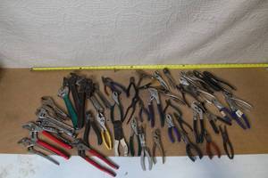 lot 6 image: Collection of Assorted Crescent Wrenches, Vise Grips, and Pliers