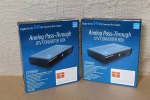 lot 13 image: Set of 2 Digital Stream DTX9950 Analog Pass-Through DTV Converter Boxes