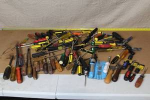 lot 68 image: Large Assorted Lot of Screwdrivers and Hand Tools