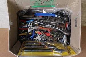 Large Set of Adjustable Crescent Wrenches and Hand Tools
