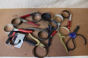 lot 83 image: Collection of 10 Assorted Oil Filter Wrenches