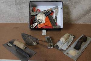 lot 86 image: Collection of Hand Tools for Masonry and Drywall Work