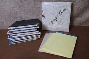lot 94 image: Scrapbook with Set of Spiral Notebooks and Writing Pads
