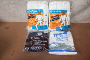 lot 112 image: Lot of 4 XL Thermal Underwear Tops Citation Hanes NorthWest Passage