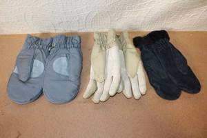 lot 130 image: Set of 3 Insulated Winter Gloves and Mittens with Fleece and Thinsulate Linings