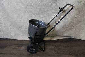 lot 154 image: Walk-Behind Broadcast Fertilizer Spreader with Metal Hopper