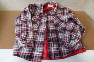 lot 205 image: Sears Perma-Prest Quilted Plaid Shirt Jacket Size Large