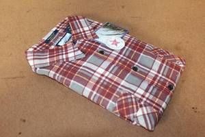 lot 301 image: Fieldmaster XL Plaid Cotton Blend Long Sleeve Shirt Perma-Prest Made in USA
