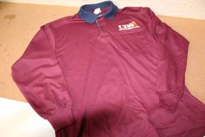 lot 310 image: University Dining Services UDS Maroon Polo Shirt Size M