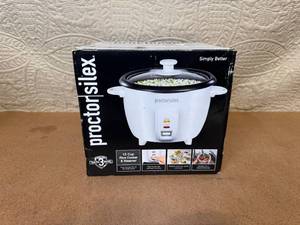 lot 30 image: Proctor Silex 10 Cup Rice Cooker and Steamer