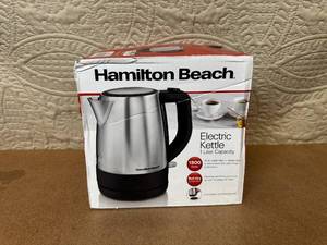 lot 41 image: Hamilton Beach Electric Kettle 1 Liter Stainless Steel