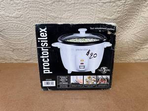 lot 58 image: Proctor Silex 10-Cup Rice Cooker and Steamer in Box
