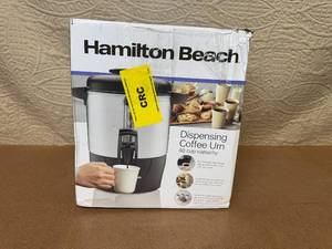 lot 60 image: Hamilton Beach 40 Cup Dispensing Coffee Urn in Box
