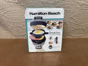 lot 62 image: Hamilton Beach Breakfast Sandwich Maker in Original Box