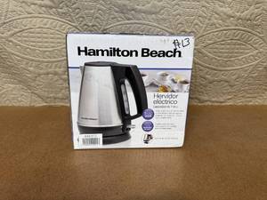 lot 66 image: Hamilton Beach Electric Kettle 1 Liter Stainless Steel