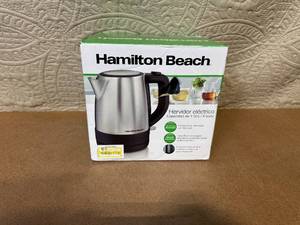 lot 71 image: Hamilton Beach 1 Liter Electric Kettle Stainless Steel