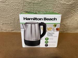 lot 73 image: Hamilton Beach Electric Kettle 1 Liter Stainless Steel
