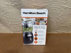 lot 81 image: Hamilton Beach Stack & Press 2 Speed Food Chopper, 350 Watt