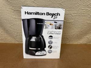 lot 100 image: Hamilton Beach 12 Cup Programmable Coffee Maker in Box