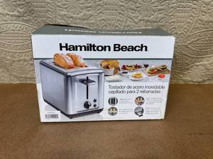 lot 113 image: Hamilton Beach 2 Slice Brushed Stainless Steel Toaster
