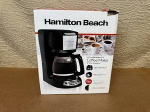 lot 126 image: Hamilton Beach Programmable 12 Cup Coffee Maker in Box