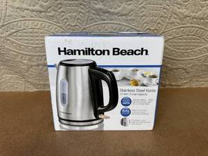 lot 138 image: Hamilton Beach Stainless Steel Electric Kettle 1.2 Liter 1500W