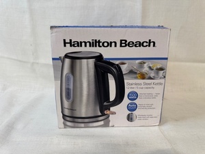 lot 164 image: Hamilton Beach Stainless Steel Electric Kettle 1.2 Liter