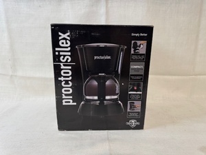 lot 166 image: Unopened Proctor Silex 4-Cup Coffee Maker Black