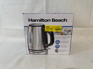 lot 179 image: Hamilton Beach Stainless Steel Electric Kettle 1.2 Liter Open Box