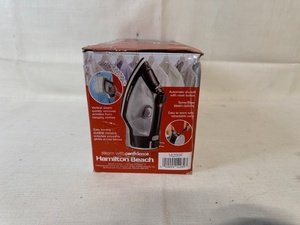 lot 185 image: Hamilton Beach Full-Size Nonstick Steam Iron in Box